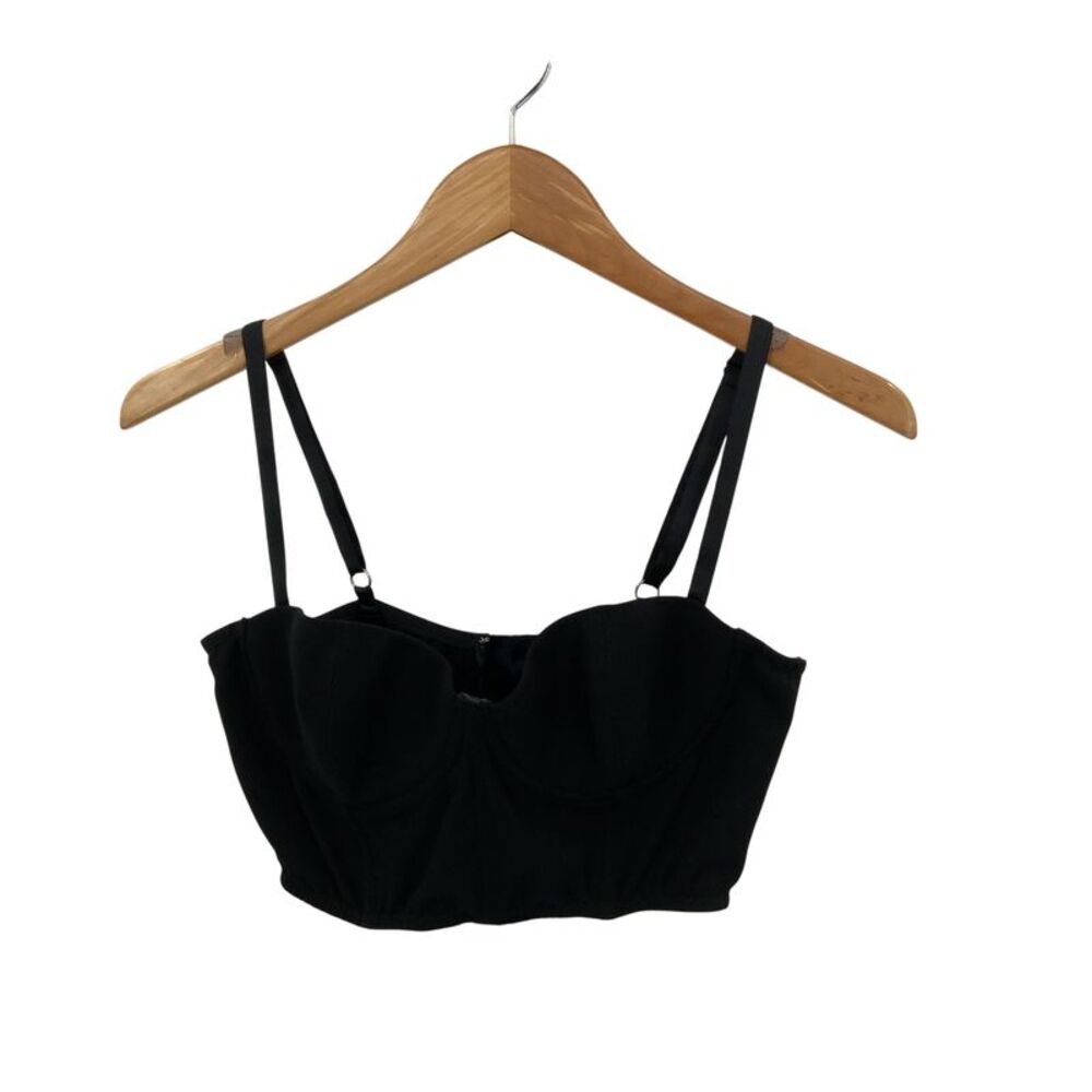 Fleur Du Mal Cropped Terry Bustier Black OS